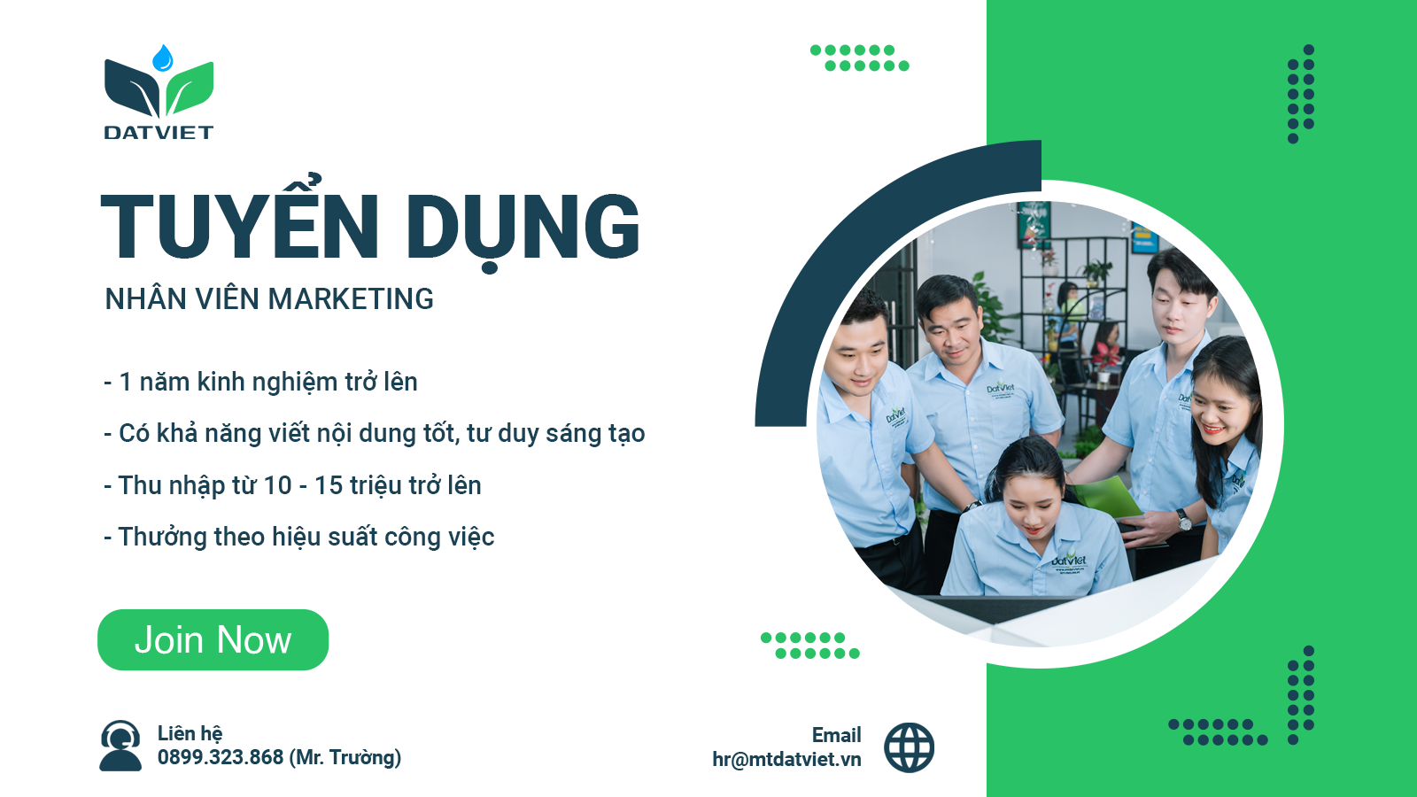 TUYỂN DỤNG NHÂN VIÊN MARKETING